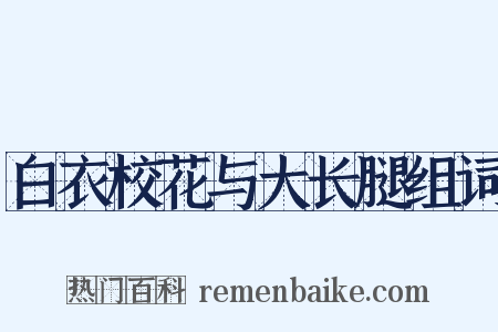 白衣校花与大长腿组词是什么意思的图片